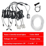 5-in-1/9-in-1 RGB Car Ambient Light Kit with App & Music Sync – product detail 2