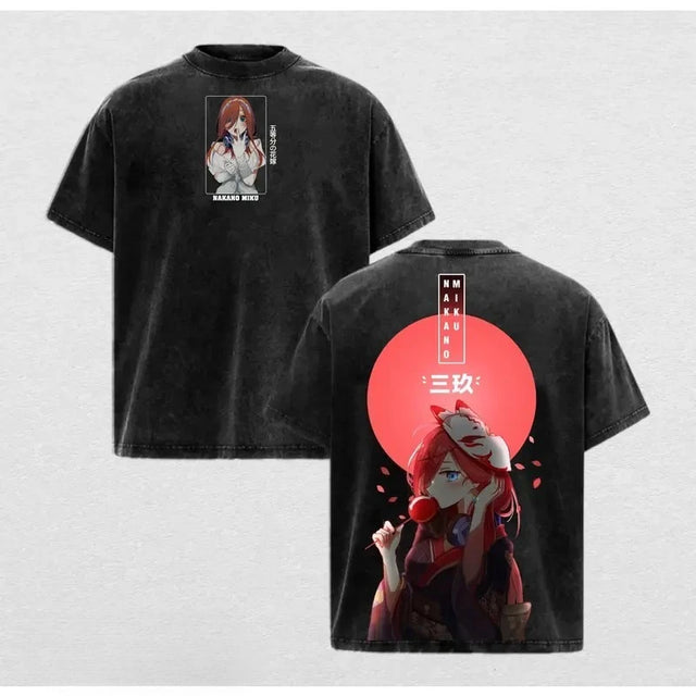Anime The Quintessential Quintuplets Miku Kawaii Graphic T-Shirt Men Women Summer Clothing