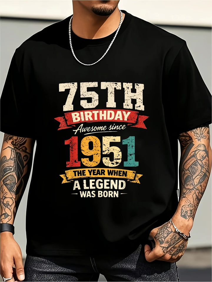 75th Birthday 1951 Retro T-Shirt – Unisex Gift Tee