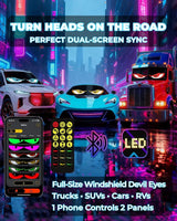 Pair of Programmable LED Car Windshield Displays with App Control – product detail 3