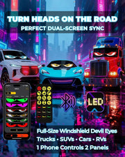 Pair of Programmable LED Car Windshield Displays with App Control – product detail 3