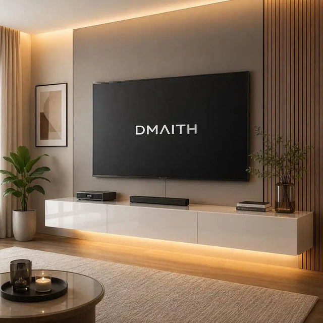 LED-Lit Floating TV Stand, Wall-Mounted Entertainment Center