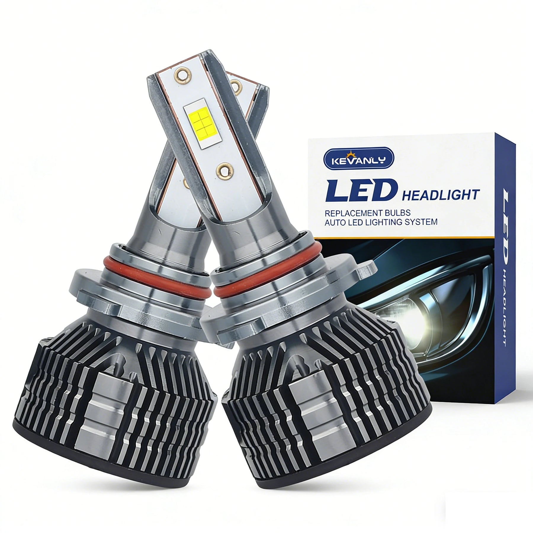 H8/H11 or 9005/HB3 Canbus LED Headlight Bulb Pair, 6000K White – featured product image