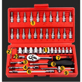 46-Piece 1/4-Inch Drive Socket and Ratchet Wrench Set – featured product image