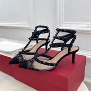 Women's Pointed-Toe Stiletto Ankle-Strap Sandals product image