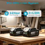 SEESII 21V Brushless Cordless Drill & Impact Driver Kit with Two Batteries – product detail 5