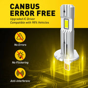 AUXITO H1 Fanless LED Headlight Bulb Pair, 60W 6500K White – product detail 4