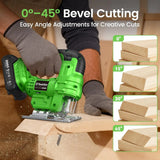 TaskStar Brushless Cordless Jigsaw with 9 Blades & 0–45° Bevel Adjustment – product detail 2