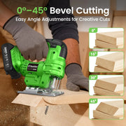 TaskStar Brushless Cordless Jigsaw with 9 Blades & 0–45° Bevel Adjustment – product detail 2