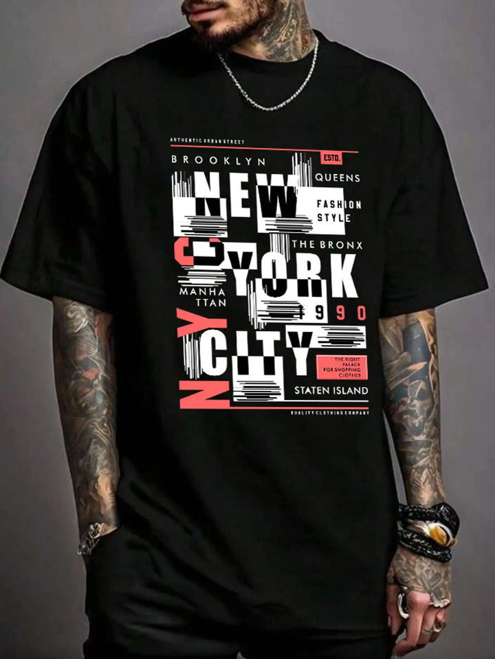 Men’s Harajuku Cotton Graphic T-Shirt – Y2K Casual Tee