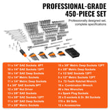 SucceBuy 450-Piece SAE & Metric Mechanics Tool and Socket Set – product detail 6