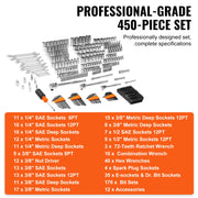SucceBuy 450-Piece SAE & Metric Mechanics Tool and Socket Set – product detail 6