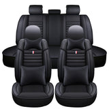 Deluxe 5 Seat Full Car PU Leather Seat Covers with Cushion Front and Rear Comfortable for Honda/Toyota/Peugeot/Ford/BMW Universal product image
