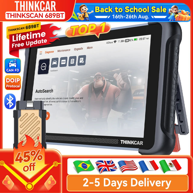 THINKCAR THINKSCAN 689BT Bidirectional OBD2 Scanner with ECU Coding