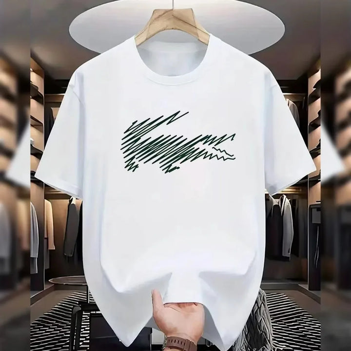 Men’s Abstract Graphic T-Shirt – Relaxed Summer Crew Neck