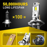 AUXITO H7 Turbo LED Headlight Bulb Pair, 60W 6500K White – product detail 6