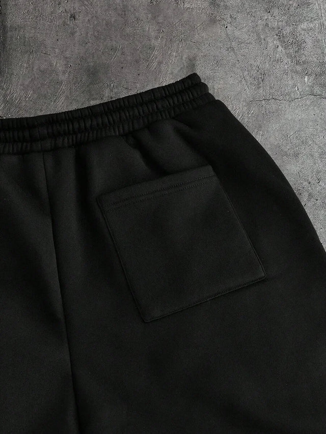 Men's Letter Print Drawstring Waist Casual York Shorts