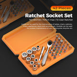 42-Piece Compact Ratchet & Socket Repair Tool Kit for Auto, Bike & Home – product detail 3