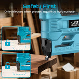 SEESII 18-Gauge Cordless Brad Nailer & Stapler with 1,000 Brad Nails – product detail 5