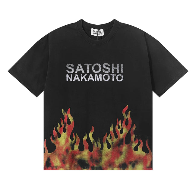 Satoshi Nakamoto Lost Boys T-Shirt Printed with Washed Oversized 100% cotton Men Women T-shirts