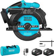 SEESII 6-1/2-Inch Cordless Circular Saw, 5200 RPM with Adjustable Bevel – featured product image