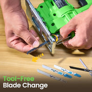 TaskStar Brushless Cordless Jigsaw with 9 Blades & 0–45° Bevel Adjustment – product detail 3