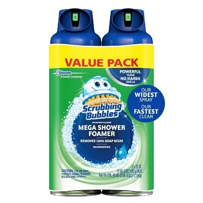 Foaming Bathroom & Shower Cleaner, Rain Shower Scent, 20 oz