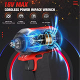 500 N·m Brushless 1/2-Inch Cordless Impact Wrench for Milwaukee 18V Batteries – product detail 3