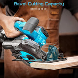 SEESII 6-1/2-Inch Cordless Circular Saw, 5200 RPM with Adjustable Bevel – product detail 4