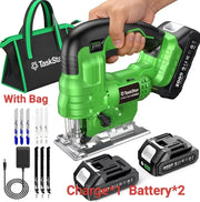 TaskStar Brushless Cordless Jigsaw with 9 Blades & 0–45° Bevel Adjustment – product detail 8