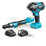 SEESII Cordless Ratchet & 1000 N·m Impact Wrench Kit with 21V Battery – product detail 9