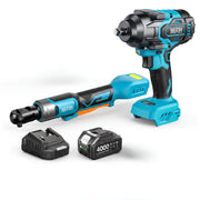 SEESII Cordless Ratchet & 1000 N·m Impact Wrench Kit with 21V Battery – product detail 9