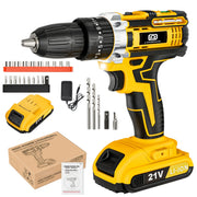 21V Cordless Drill/Driver Kit with 2-Speed Control, LED & Battery Options – product detail 8