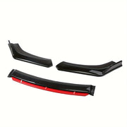 3-Piece Universal Front Bumper Lip Splitter Kit in Black & Red – product detail 5
