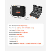 SucceBuy 107-Piece SAE & Metric Bit Socket Set with Hex & Torx Bits – product detail 7