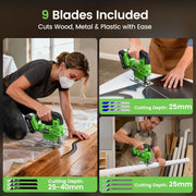 TaskStar Brushless Cordless Jigsaw with 9 Blades & 0–45° Bevel Adjustment – product detail 4