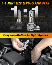 9012/HIR2 LED Fog Light Bulb Pair, 90,000LM 6500K White – product detail 4