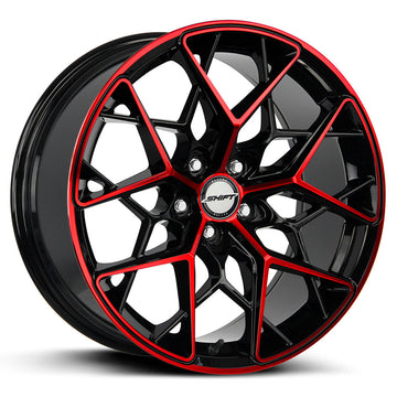 Piston Gloss Black Candy Red Machine