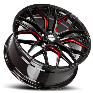 Shift Spring Gloss Black Candy Red Milled Wheel