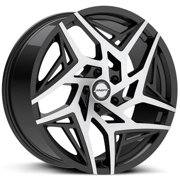 Shift Valve Gloss Black Machined Wheel