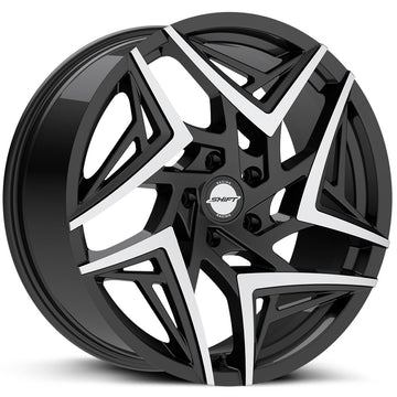 Shift Valve Gloss Black Machined Tips Wheel