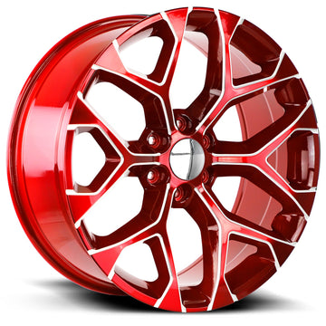 Strada OE Replica R176 Snowflake Candy Red Milled Wheel
