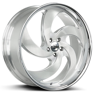 Strada Street Classics Retro 5 Brushed Face Silver Milled SS Wheel
