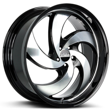 Strada Street Classics Retro 5 Gloss Black Machined Wheel