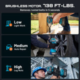SEESII Cordless Ratchet & 1000 N·m Impact Wrench Kit with 21V Battery – product detail 3