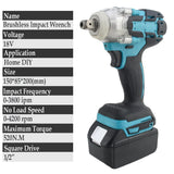 125mm Brushless Angle Grinder & Impact Wrench Combo Kit for Makita 18V Batteries – product detail 3