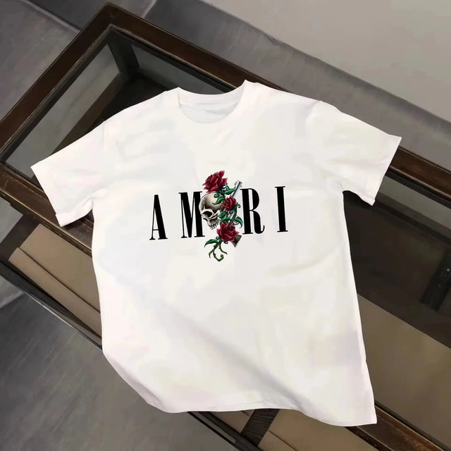 Summer Graphic Print Y2k T-shirts Man's Woman's Short-Sleeve Luxury Tees Clothing Pure Cotton