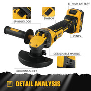 DEWALT DCG409 20V Brushless 125mm Flat-Head Angle Grinder – product detail 2