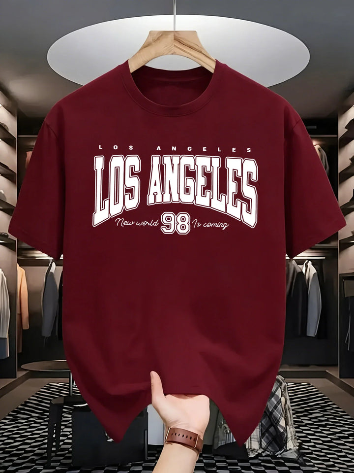 Men’s Los Angeles Graphic Cotton T-Shirt – Streetwear Tee
