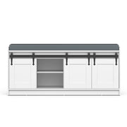 TinyNest 41.7-Inch Shoe Storage Bench with Cushioned Seat & Sliding Door – product detail 10
